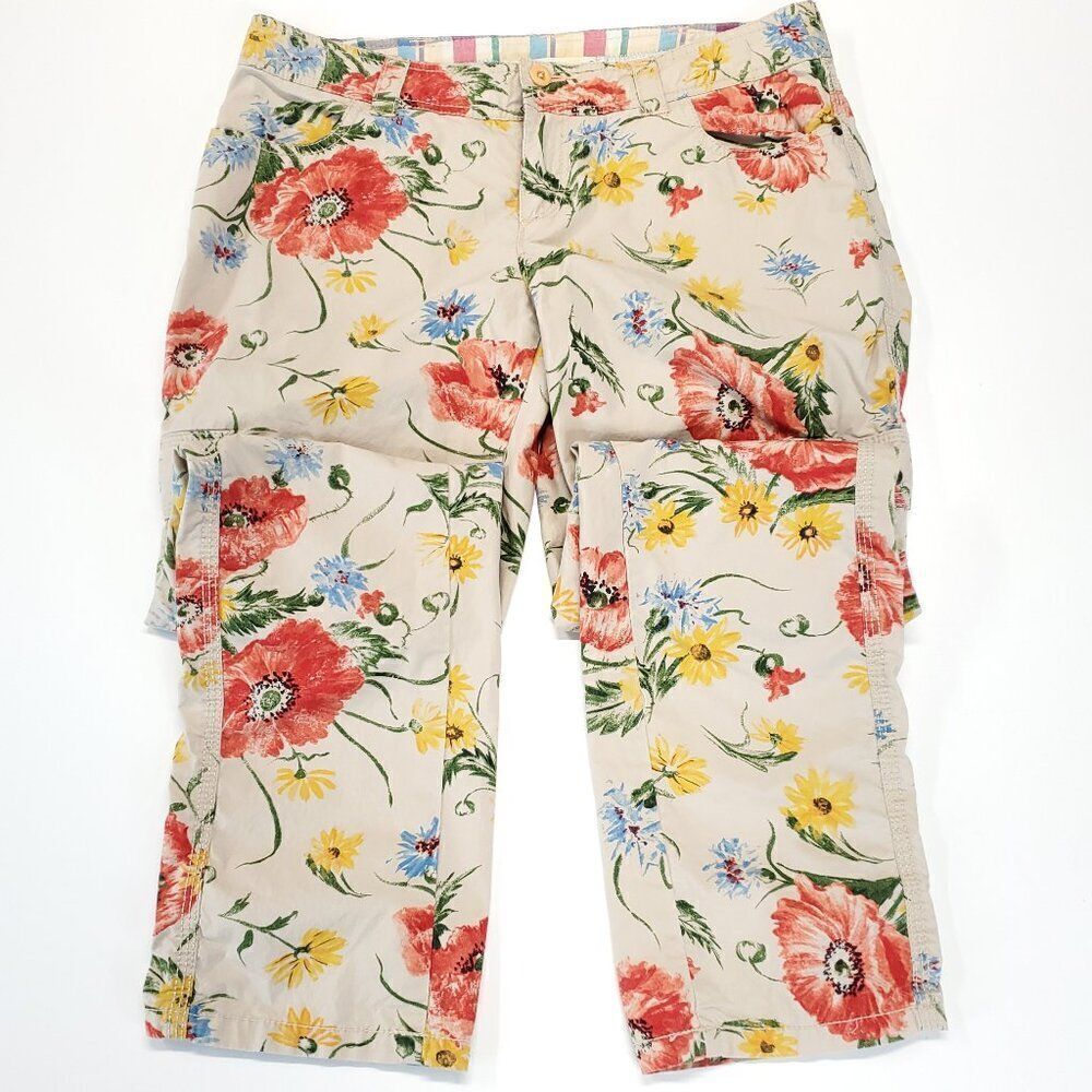 Anthropologie Hei Hei Sundrop Floral Cargo Pants Size 2 - Picture 8 of 13
